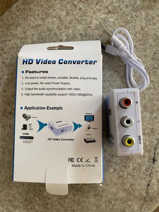 Conversor HDMI -Novo - para AV Mini - Full HD 1080p - Foto 2