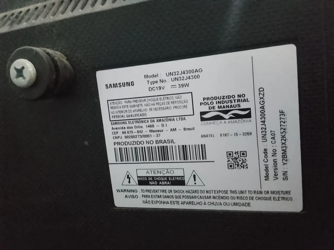 Tv Samsung 32' com defeito.(R$149) Aceito trocas.64573375260035123