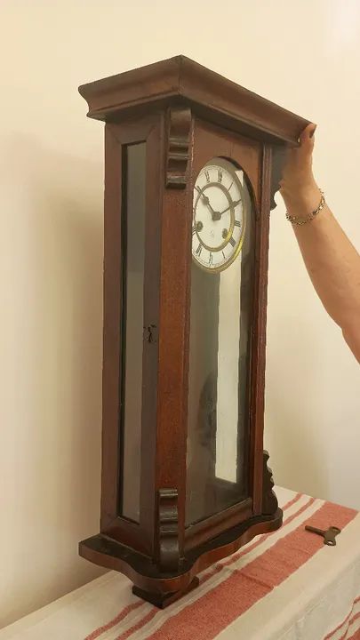 Antigo e Refinado Relógio de Parede Junghans. Ano Aproximado: 1880 - Foto 4