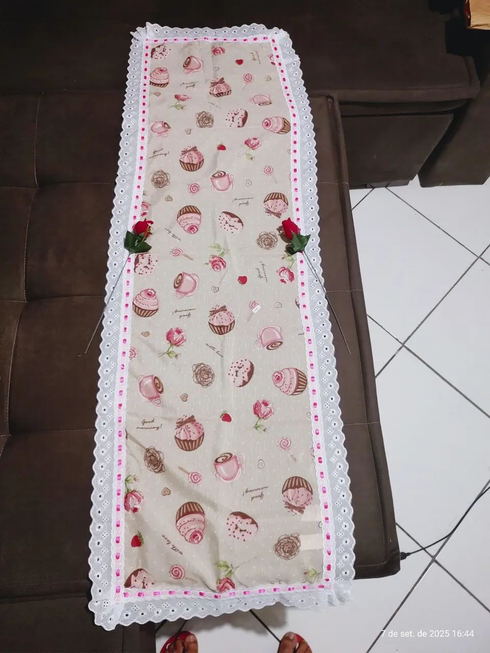 Vendo Por R$ 60,00 Cada - Trilho de Mesa com diversas estampas diferentes com Bordado - Foto 4