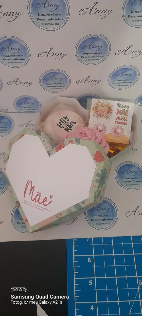 Caixa Coração presente  dia das Mãe - Foto 2