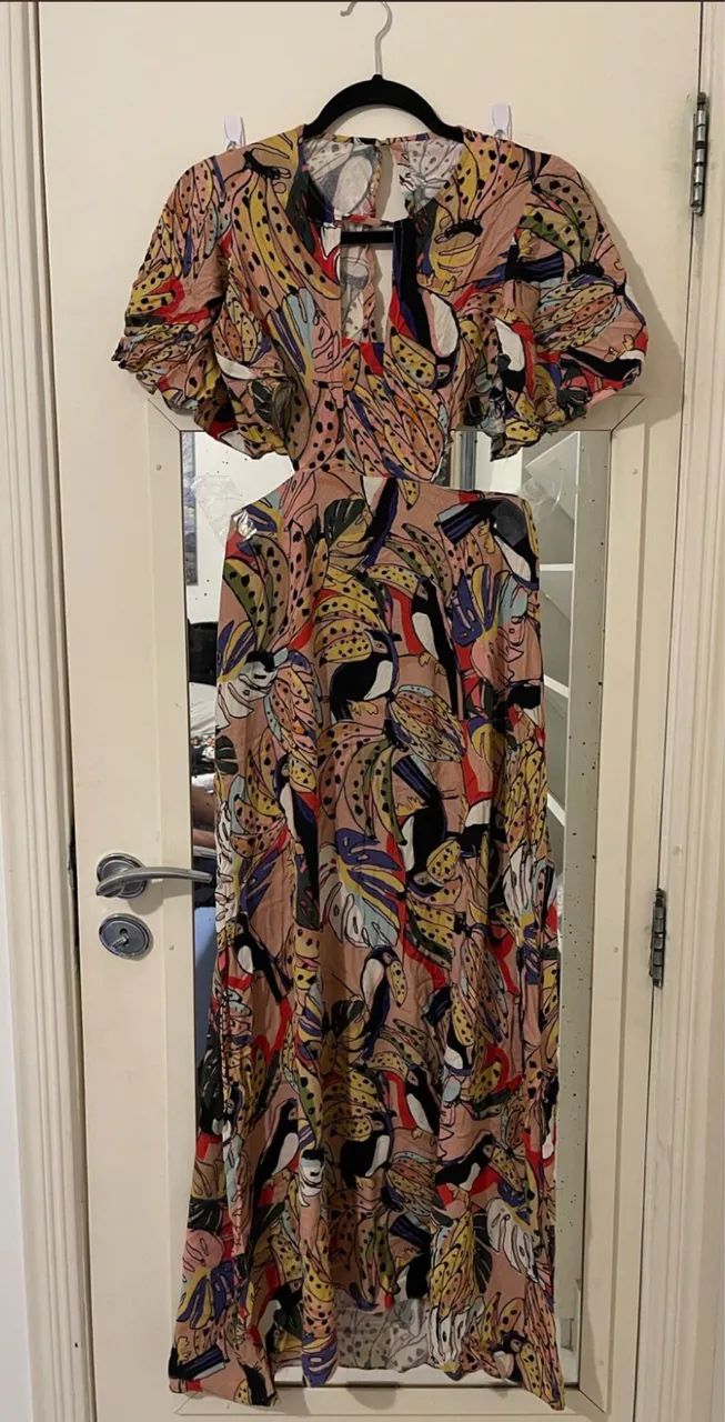 Vestido Longo Farm Cachos de Tucano - M - Foto 2