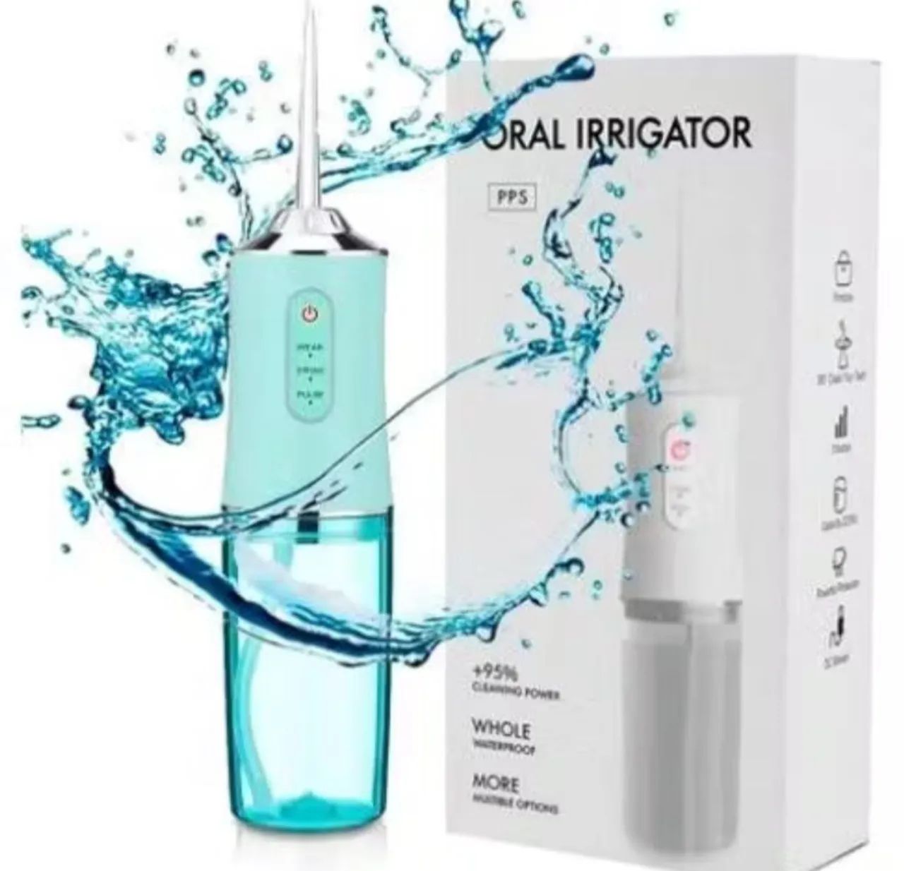 0Irrigador Oral Limpeza Profunda Jato D àgua Tanque de 220ML Eletrico Dentes