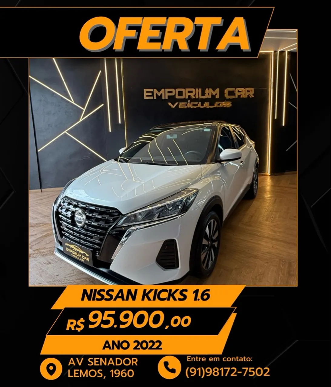 OFERTA!!! NISSAN KICKS 1.6 ACTIVE AUTOMÁTICO ANO 2022