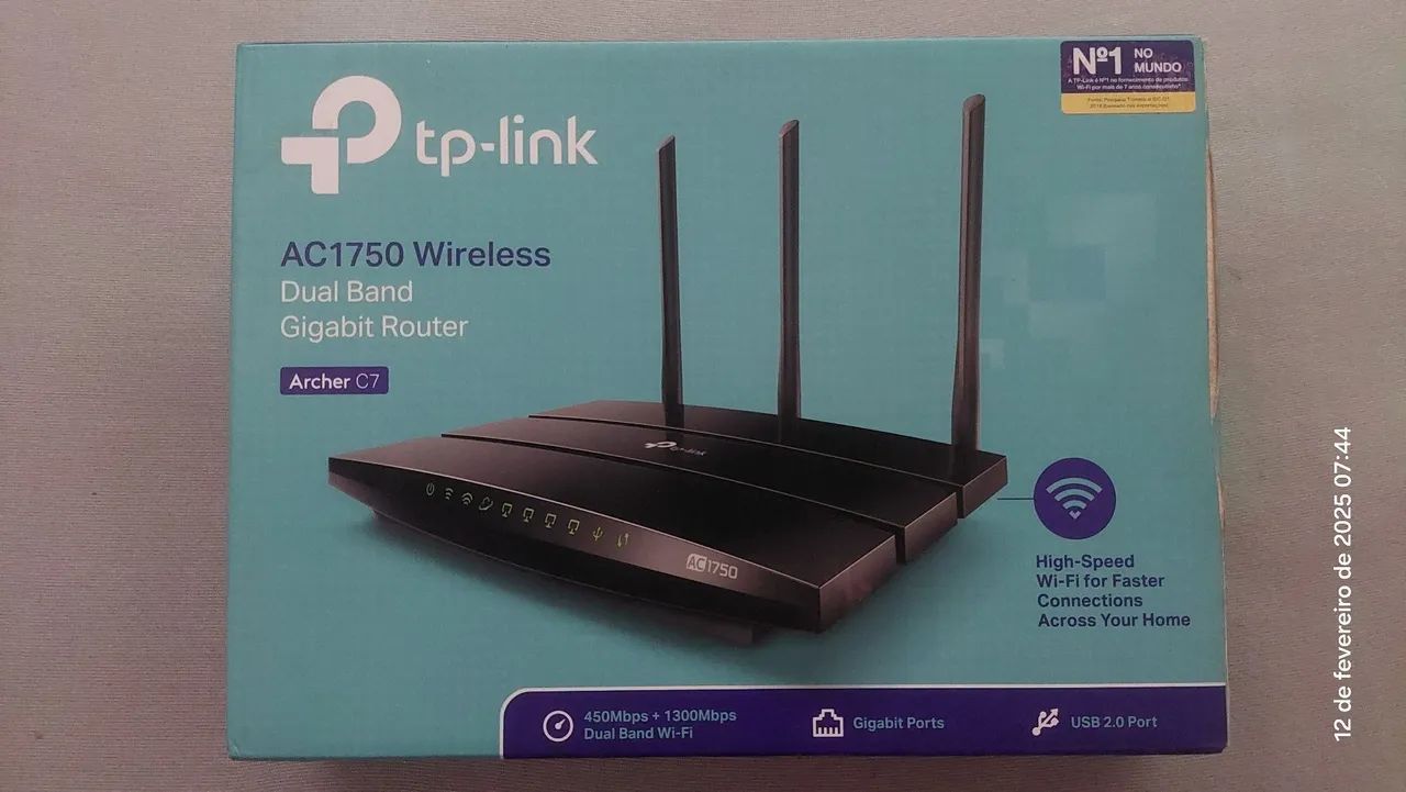 Roteador TP-Link Archer C7 AC1750 Dual Band Gigabit - Novo
