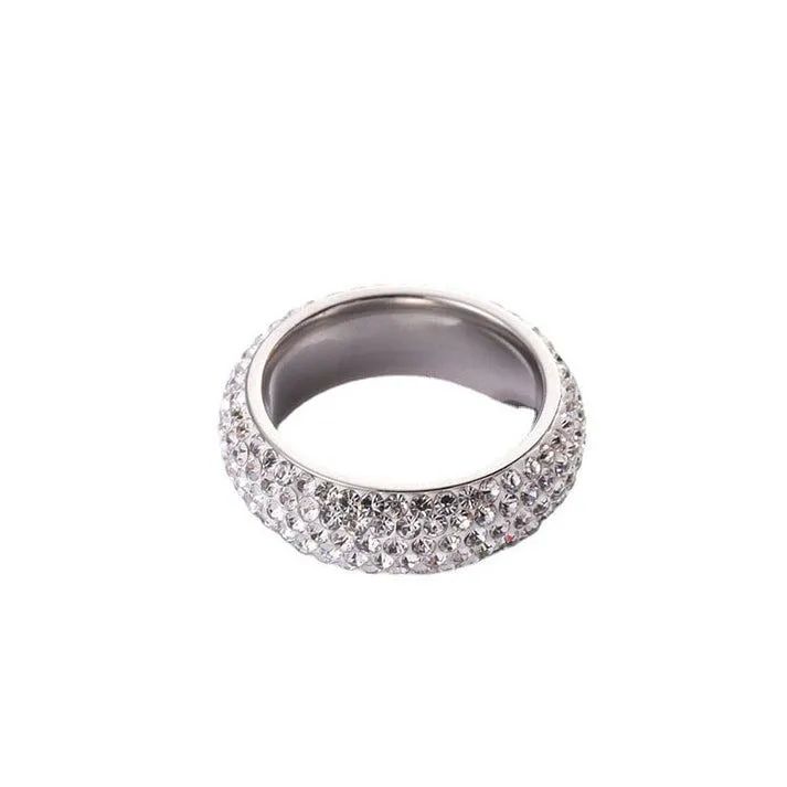 Par de alianças ice cravejadas de swarovski prata 925 - Foto 2
