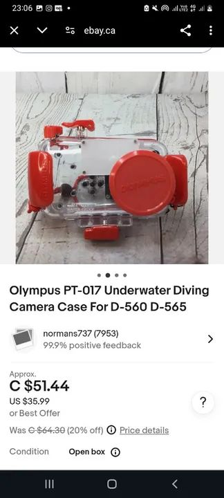 Caixa estanque oLYMPUS PT-017 para D-560 D-565 - Foto 6