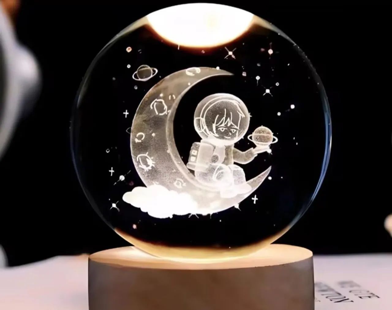 Luminária de mesa bola de cristal  - Foto 5