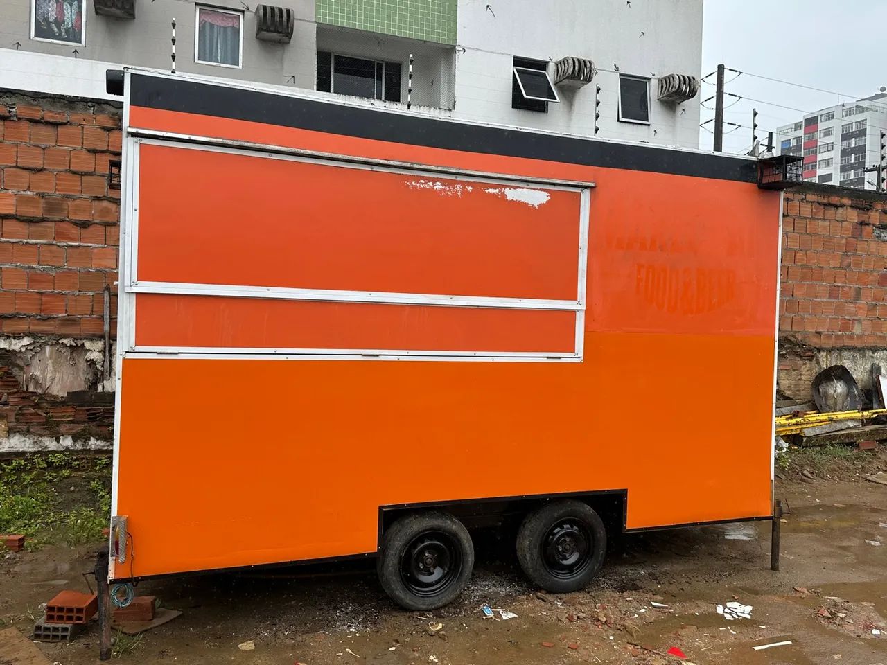 Trailer/Carrinho Comercial Laranja - Foto 3