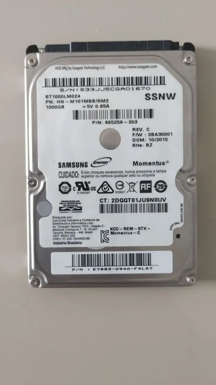 HD Seagate para notebook 1 tera - funcionando perfeitamente - Foto 2