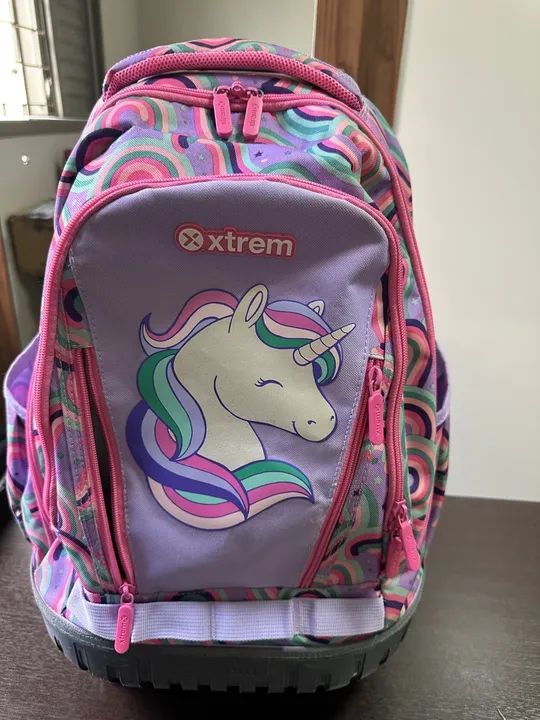Mochila de rodinhas infantil unicórnio - Foto 3