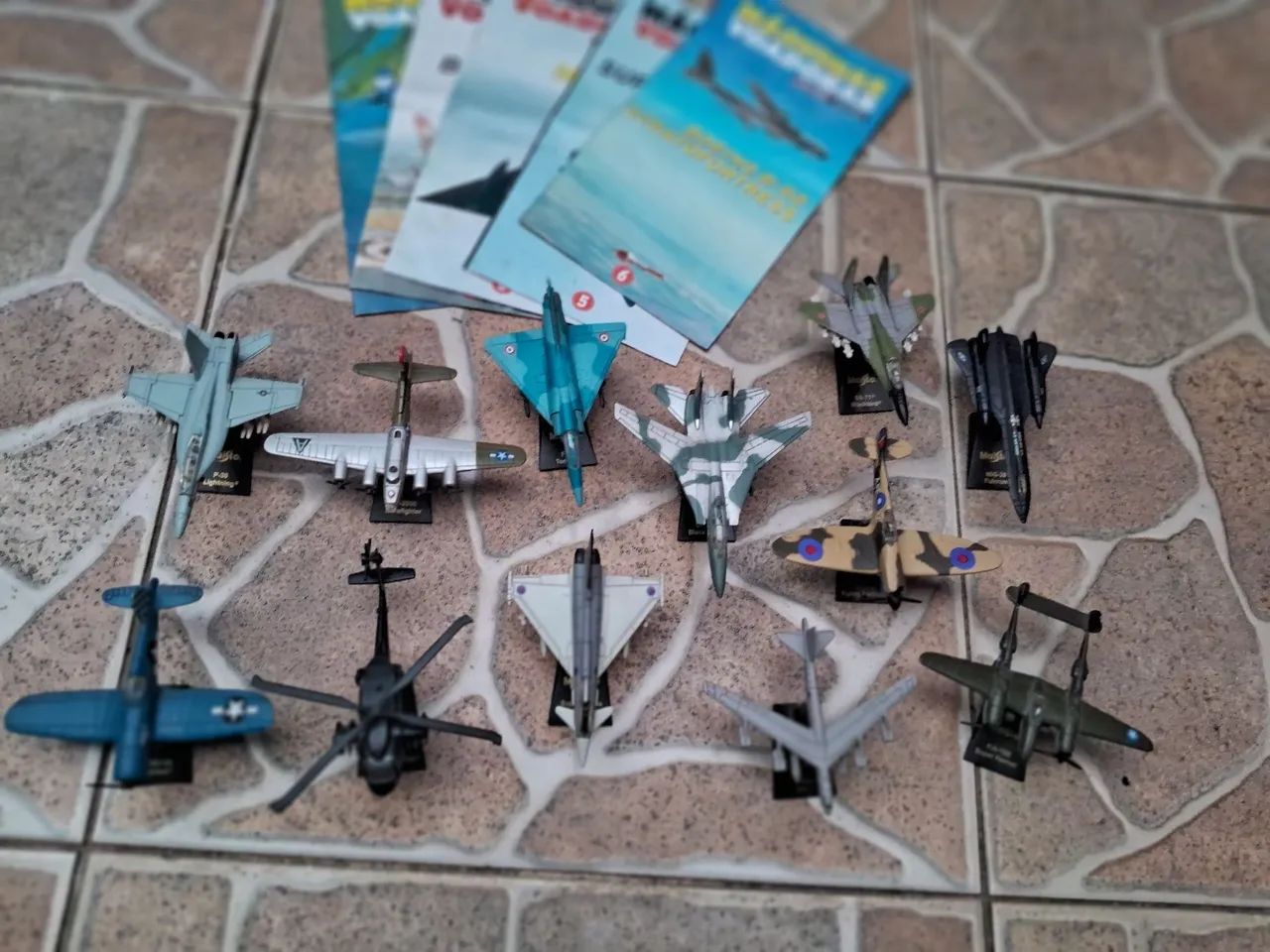 Coleção de Aviões de Metal em Miniatura