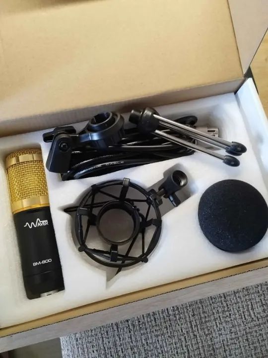 Microfone BM 800 Waver + Cabo + Tripé + Espuma + Aranha - Foto 2
