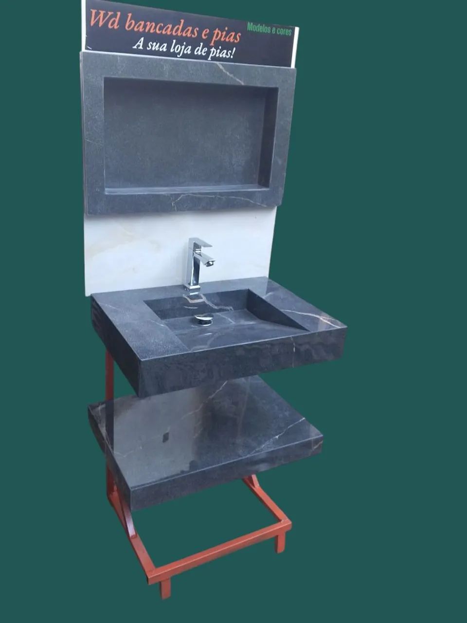 Pia de porcelanato kit completo leiia o anúncio  - Foto 2