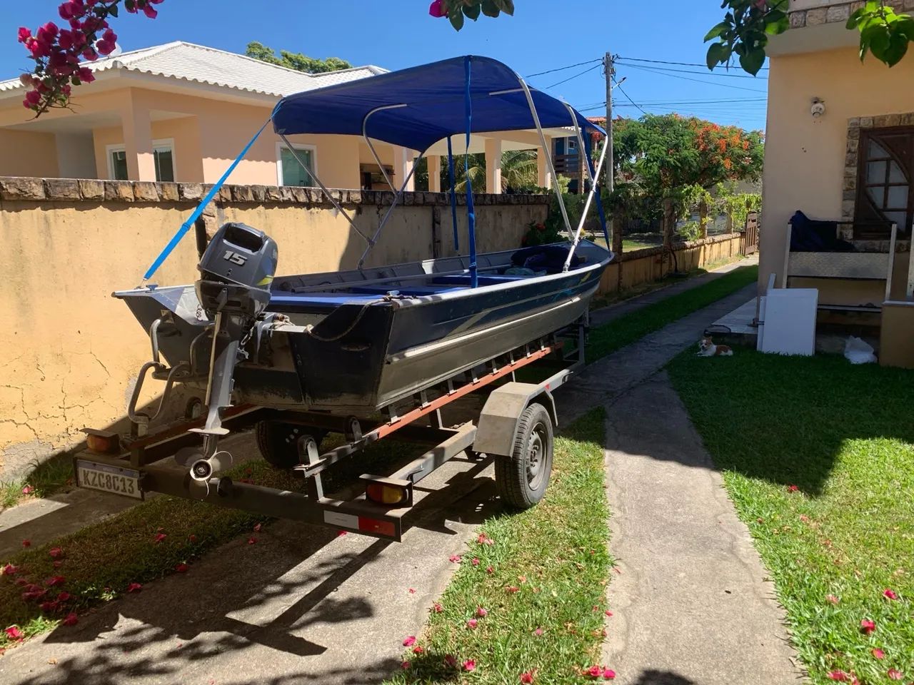 Barco+motor+carretinha, com todos os acessórios  - Foto 11