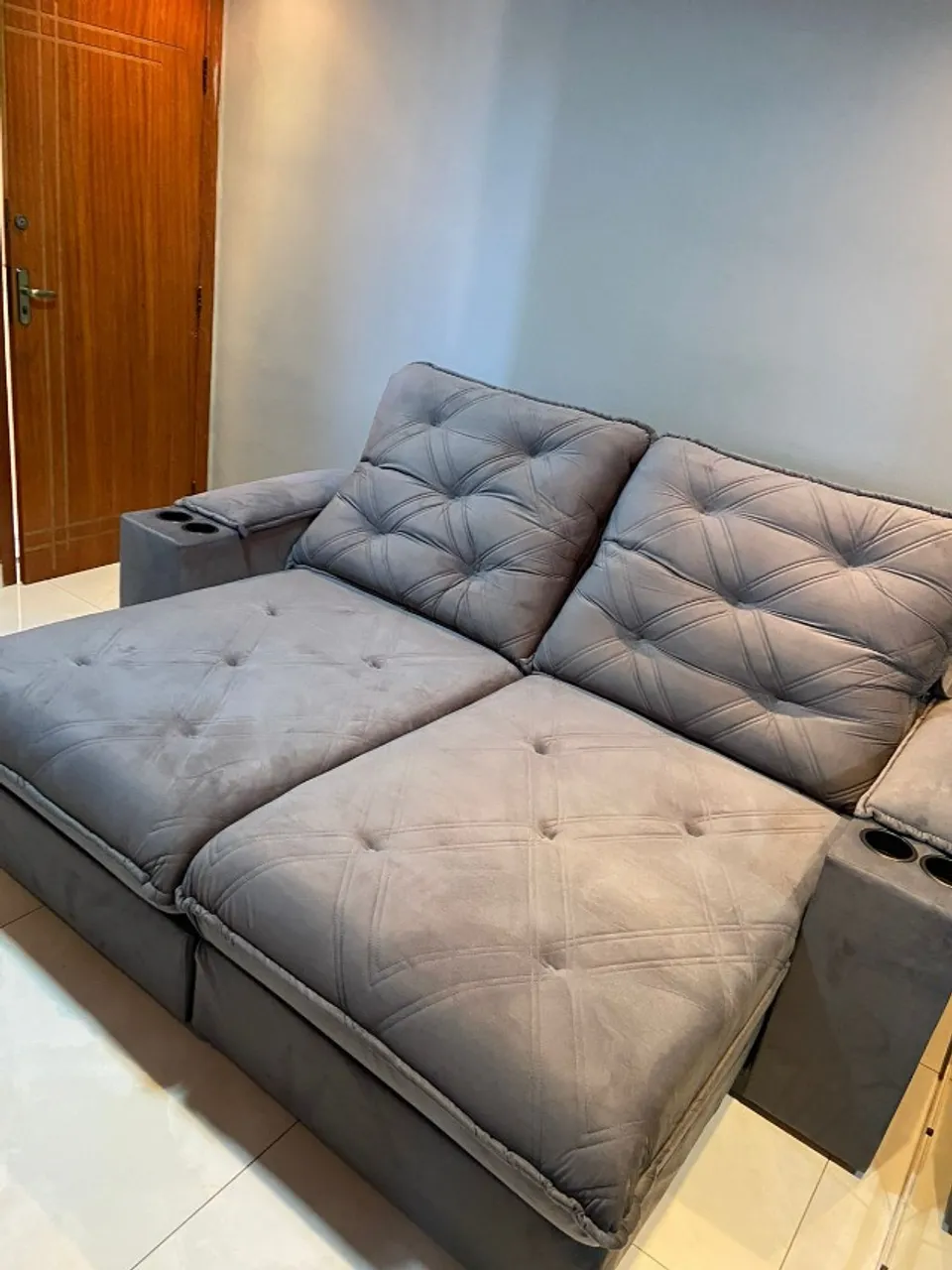 SOFA RETRATIL E RECLINAVEL MOLAS ENSACADAS PILLOW 25CM PRODUTO DIRETO DA FABRICA