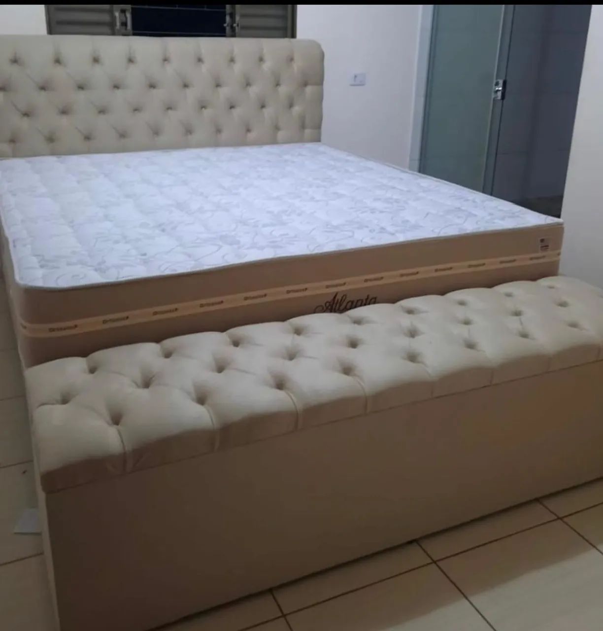 Cama super king grátis travesseiro lençol e fronha  - Foto 3