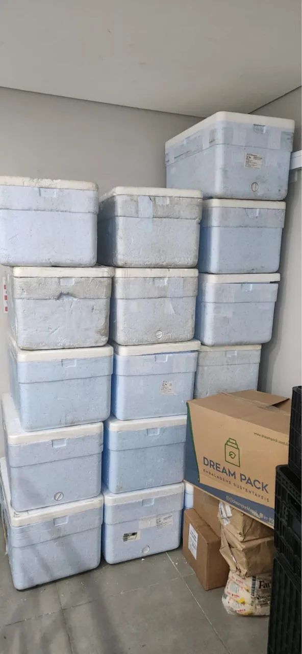 Caixa térmica de isopor 