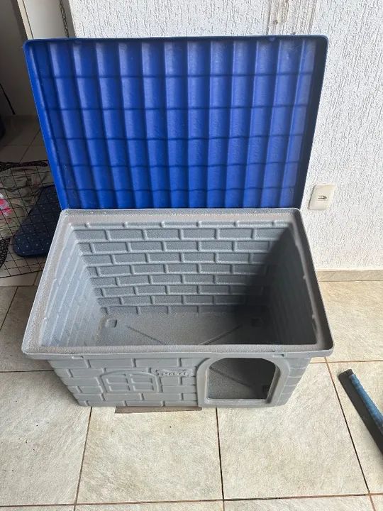 Casinha Pet Cachorro Teto Retrátil Polietileno MOKOI tamanho P