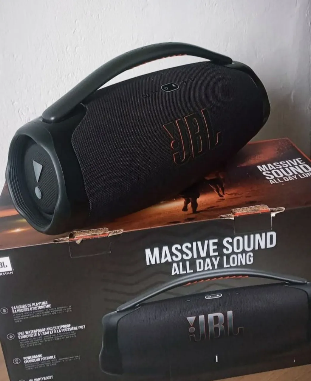 JBL Boombox 3 (USADA) - Som Potente e Duradouro