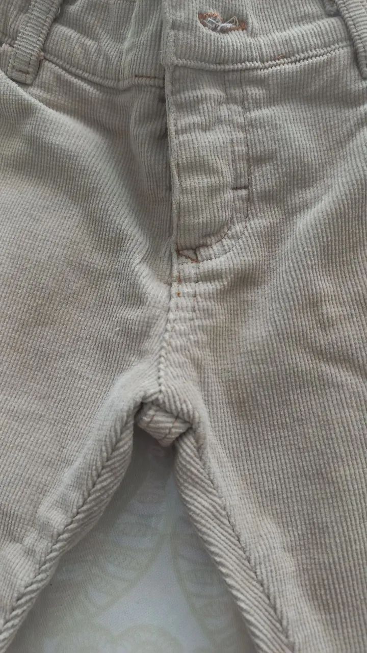 Calça de Corduroy Bebê - Bege - Foto 3