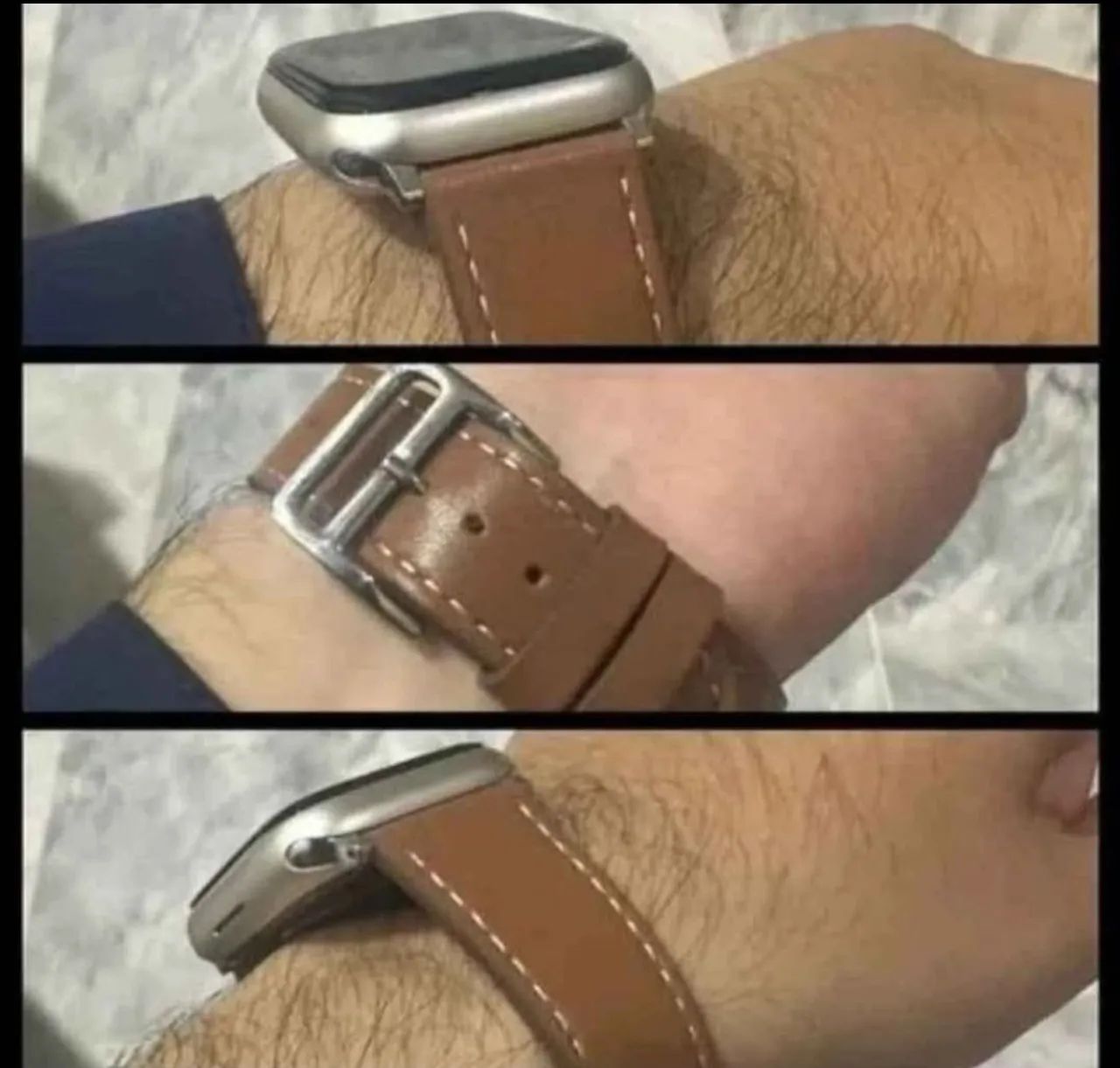 Pulseira 49mm estilo couro nova