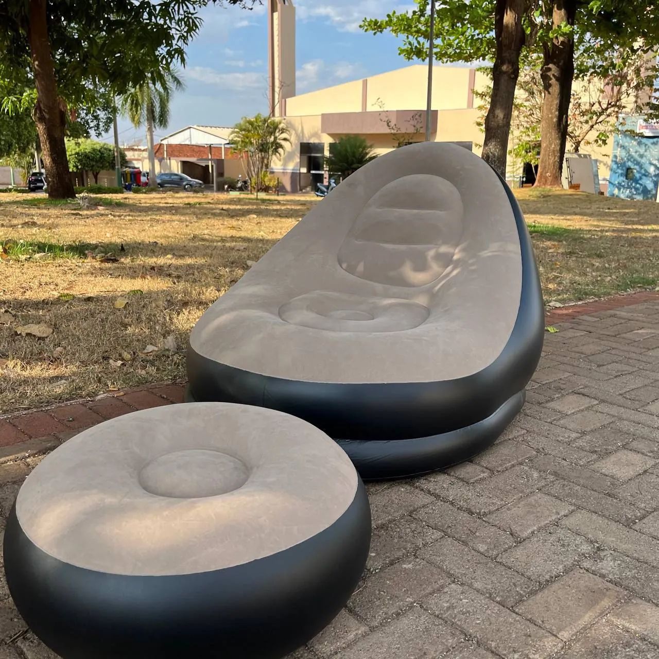  VEndo Puff poltrona gigante + apoio para os pés com Garantia!!! - Foto 3