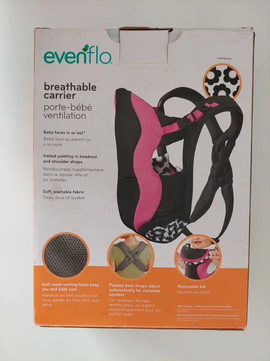 Canguru para Bebê. Respirável Evenflo NOVO - Foto 2
