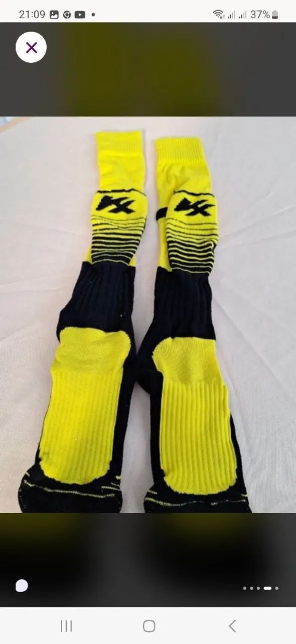 Meiao de Futebol kanxa - Amarelo e Preto - Foto 2