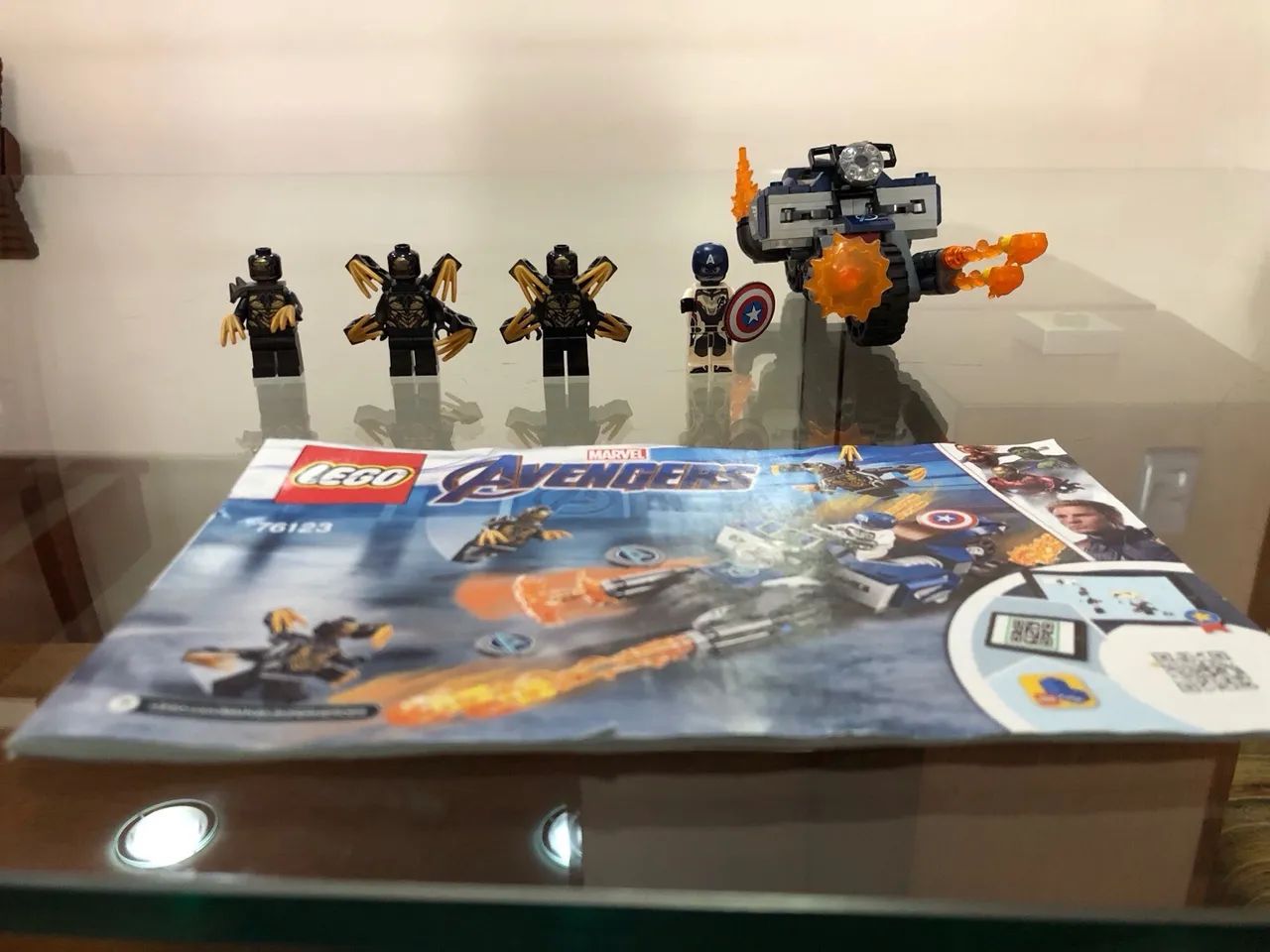 LEGO 76123 Capitão América Avengers Outriders attack - Usado, Completo e Original