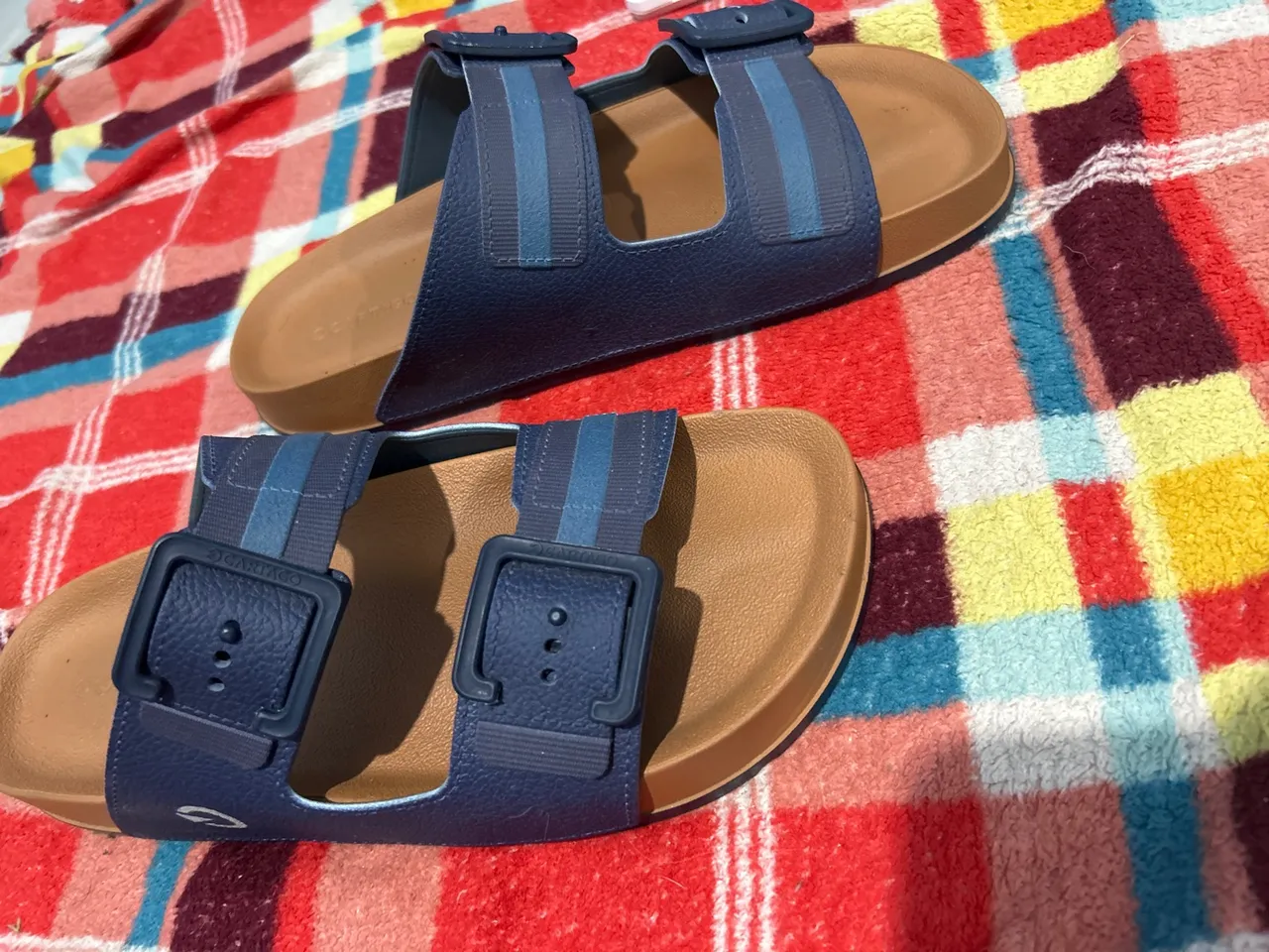 Sandália papete Masculinas Azul