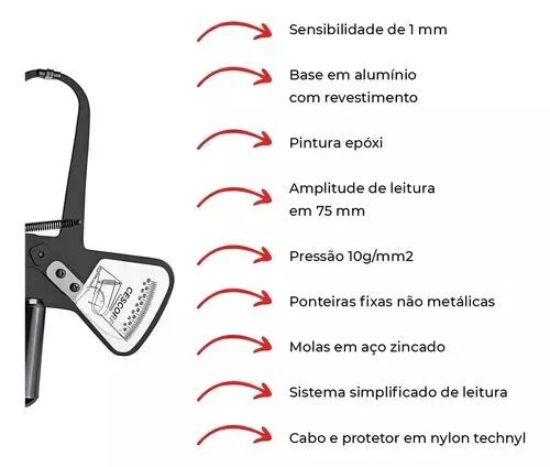 Adipômetro + fita métrica CESCORF - Foto 4