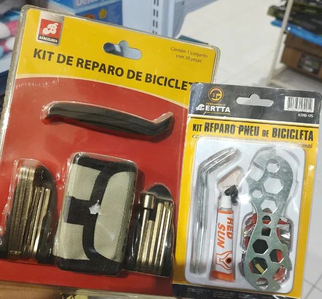 Kit reparo de bicicleta com reparo para pneu 