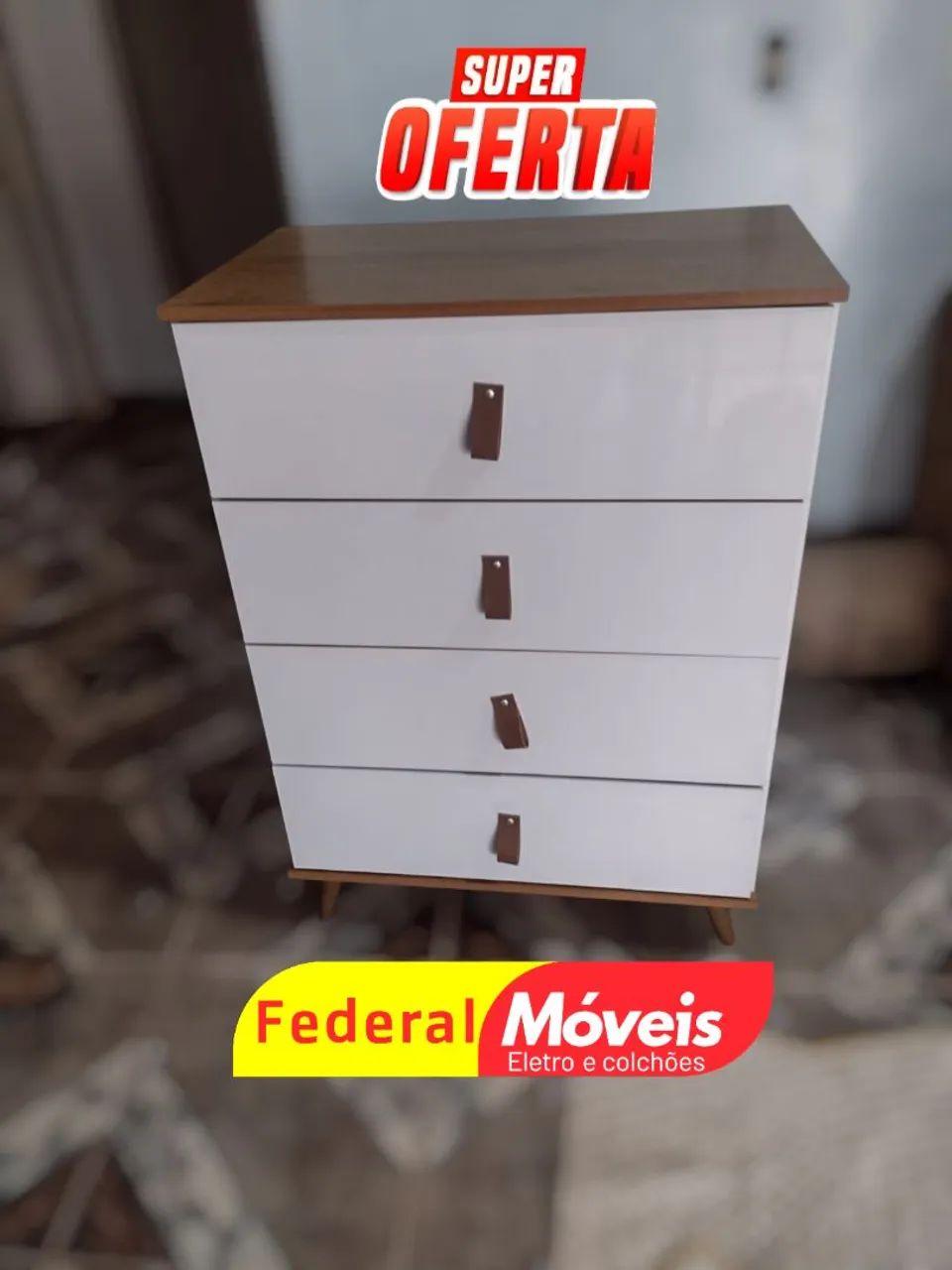 Cômoda 4 Gavetas Nova - Organização com Beleza!