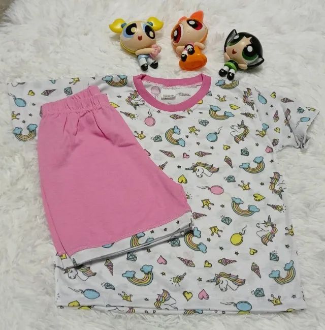 Pijama Infantil Tamanho 2 em Malha 100% Algodão Shorts e Camiseta PromoçãoDiversos Modelos - Foto 5