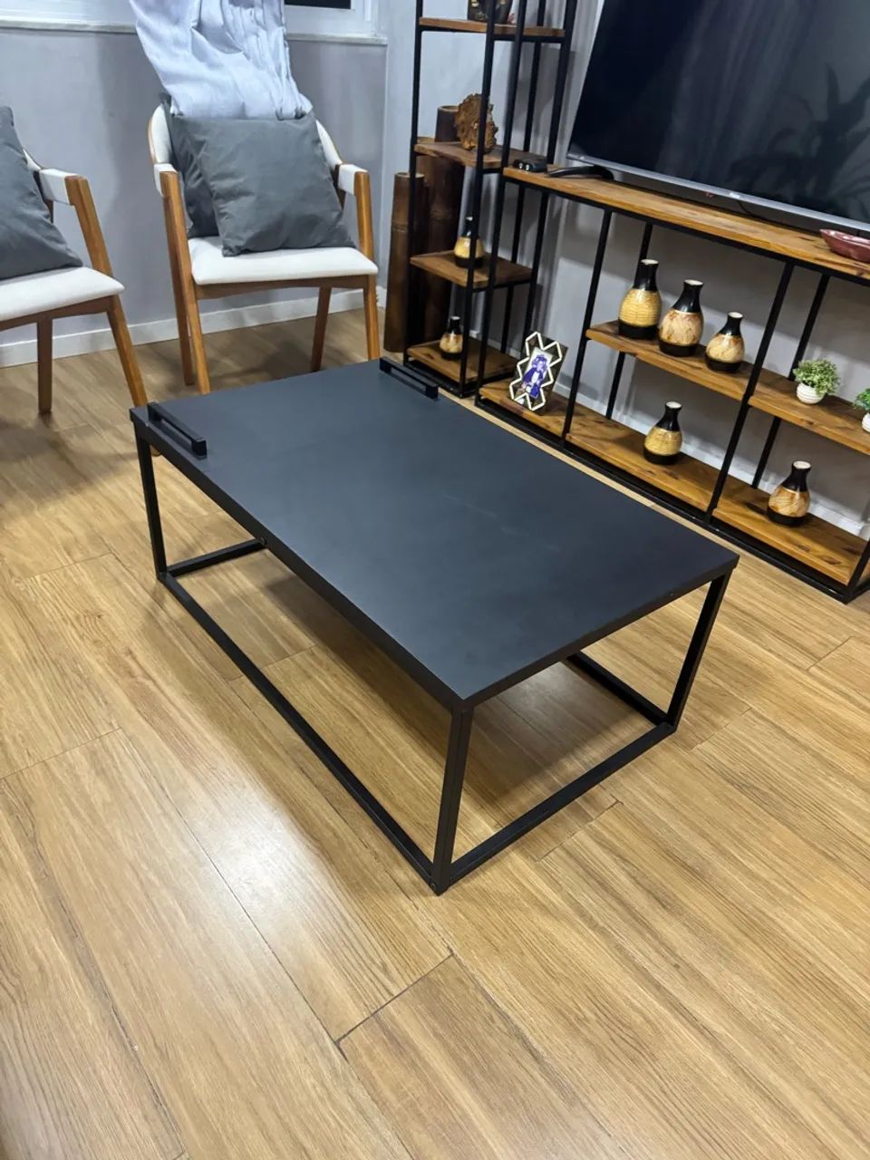 Mesa centro 1m x 60cm preta