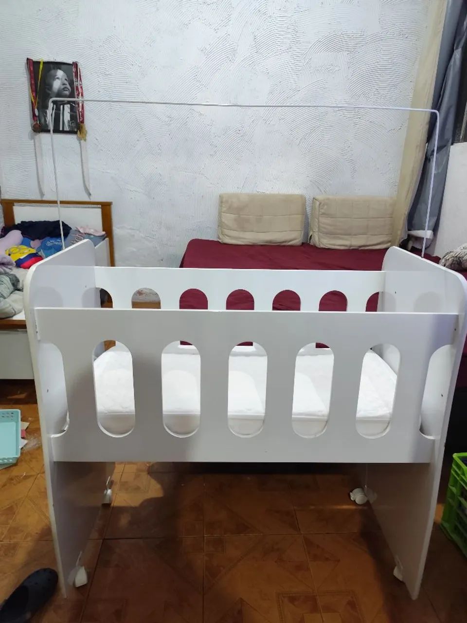 Mini berço com rodinhas+ colchão  - Foto 2
