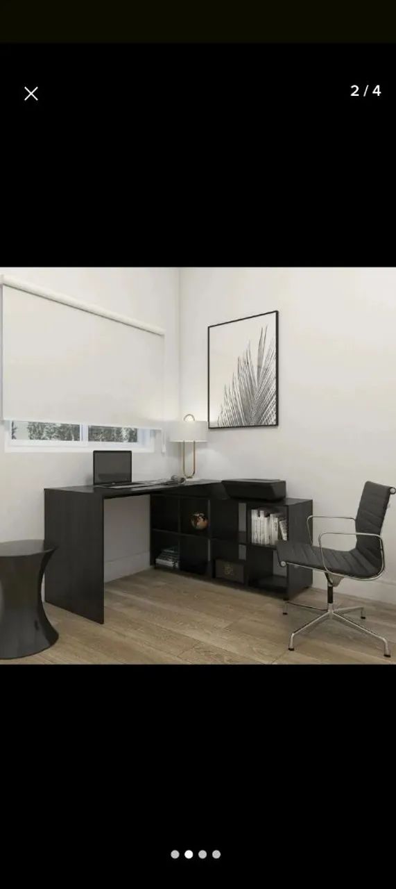 Mesa de escritório preta - Foto 3