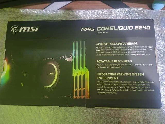 Water Cooler MSI Mag Coreliquid E240, ARGB, 240mm, AMD/Intel, Preto - MAG CORELIQUID E240 - Foto 2