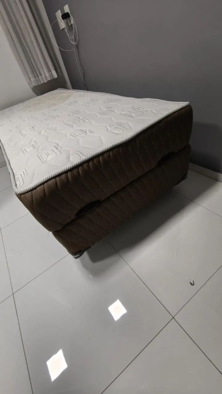 Cama box baú solteiro com colchão acoplado - Foto 3