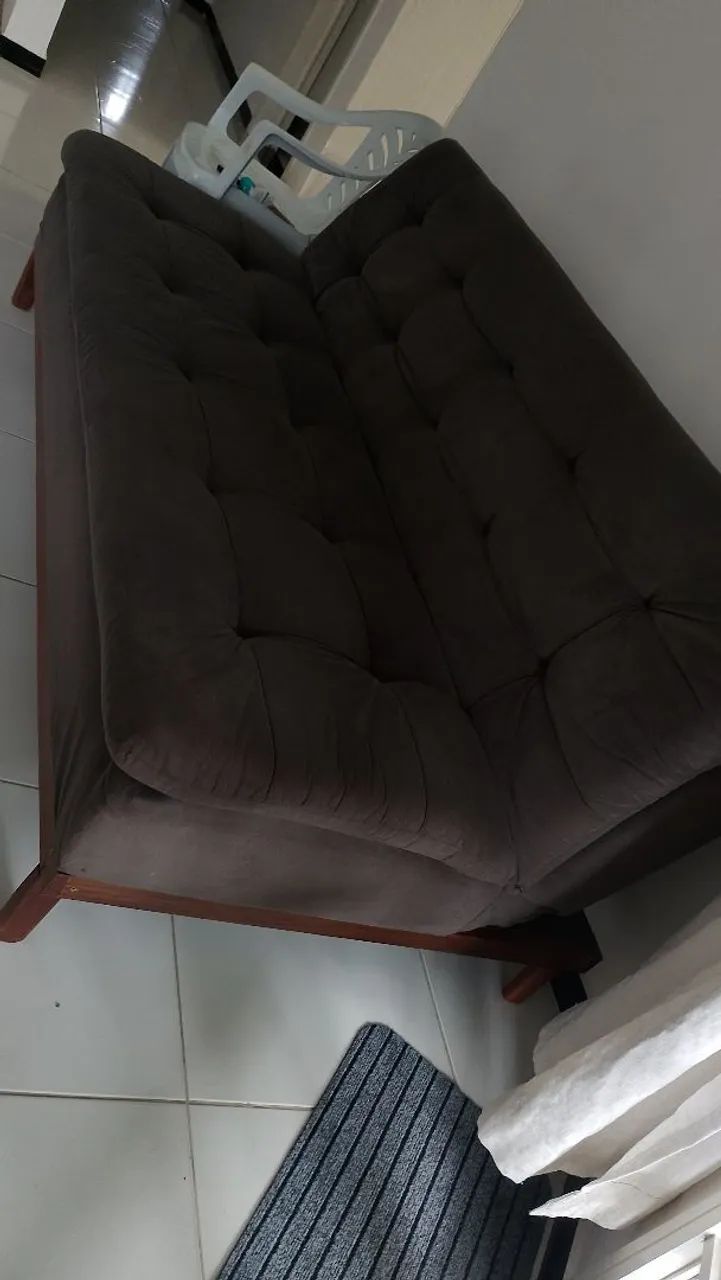 Sof á cama estrutura em madeira  - Foto 2