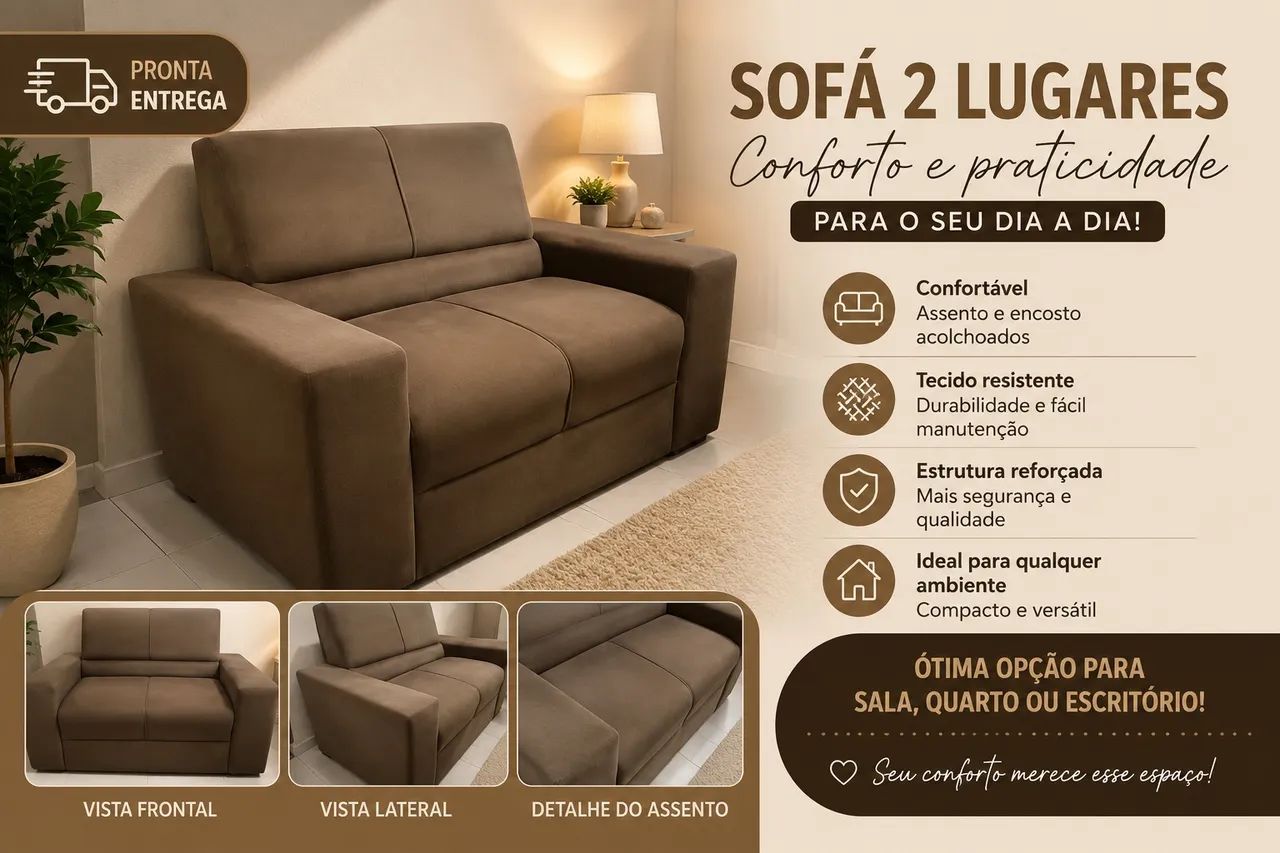 Sofá 2 lugares 