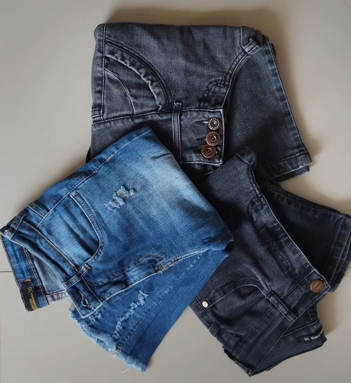 Combo 3 calças jeans Tam 36. 