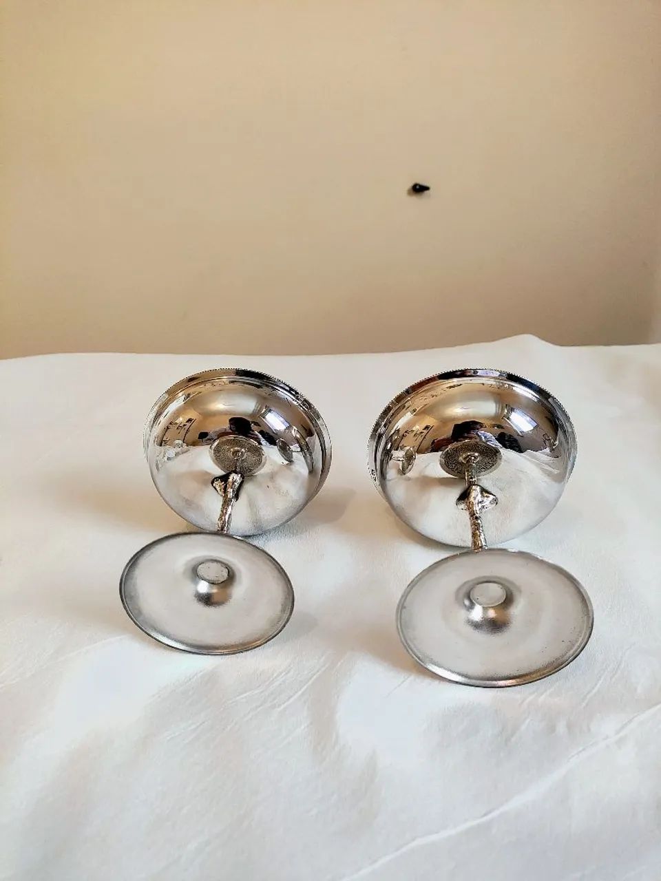 Conjunto de 2 taças de sobremesa e 2 colheres antigas - Foto 5