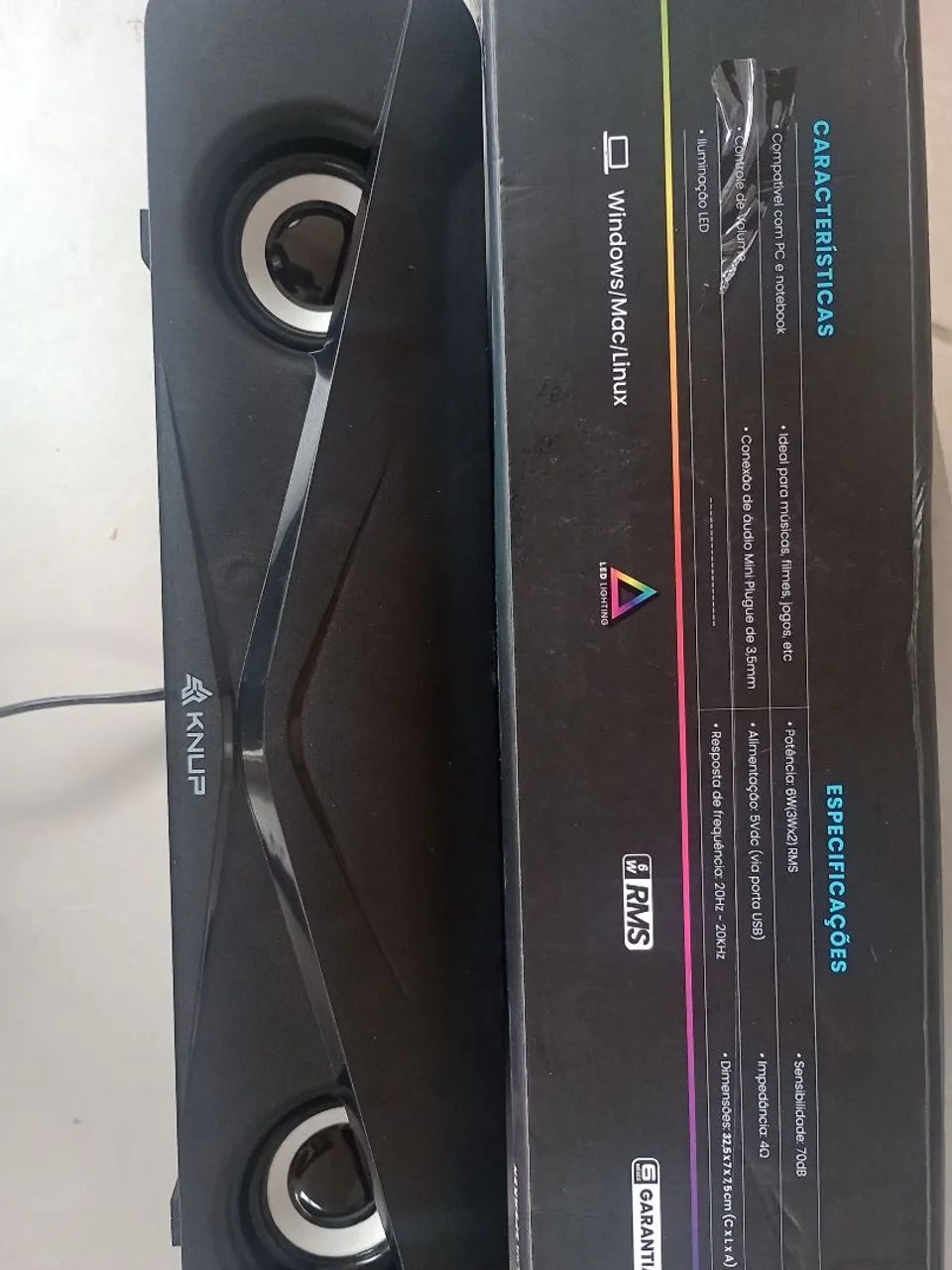 Caixa de som com LED RGB - Foto 2