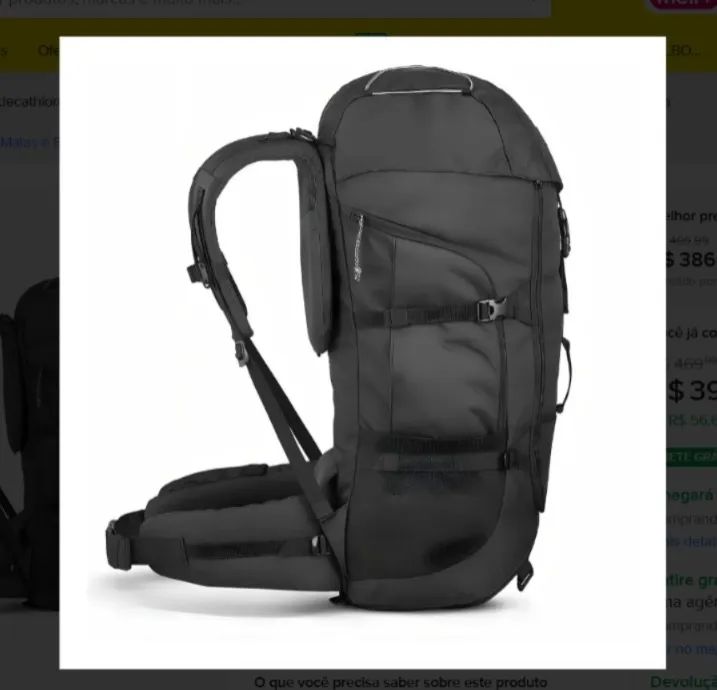 Mochila viagem e camping