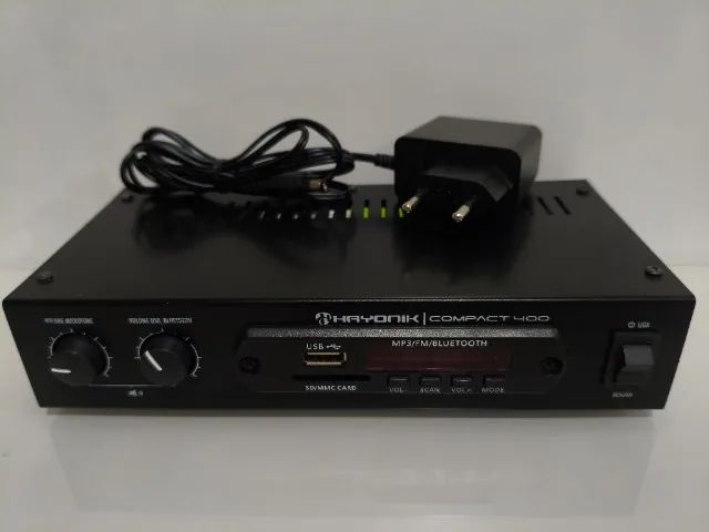 Amplificador Hayonik Compact 400 com USB, Bluetooth, FM e SD/MMC - Foto 2