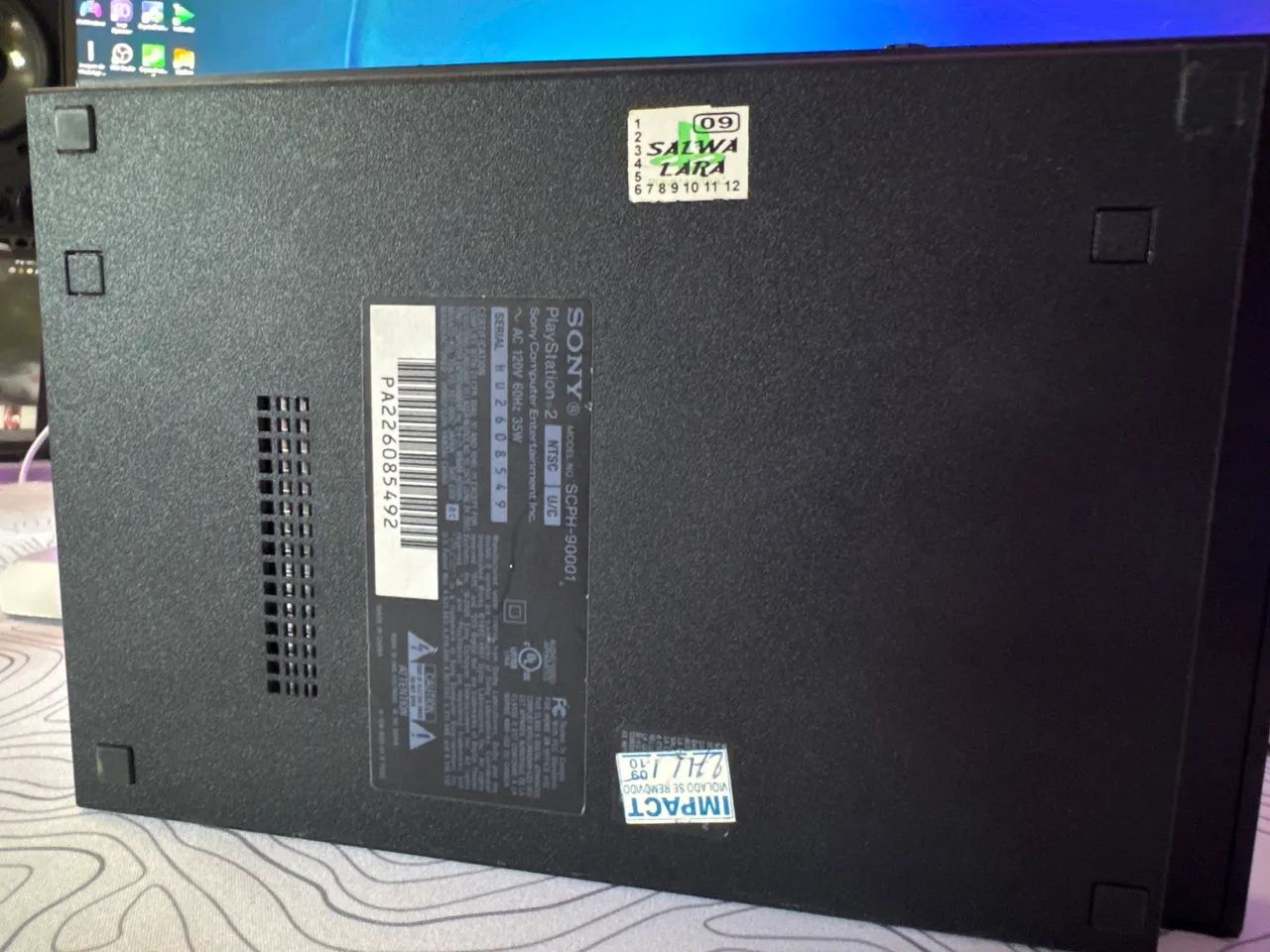 Ps2 slim desbloqueado + 2 memory cards - Foto 3