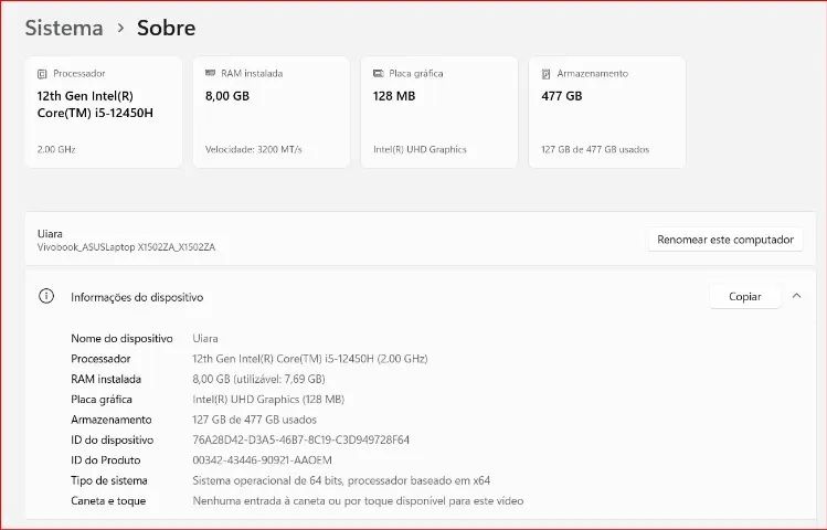 Notebook Asus core i5 - R$2.100,00 - Foto 2