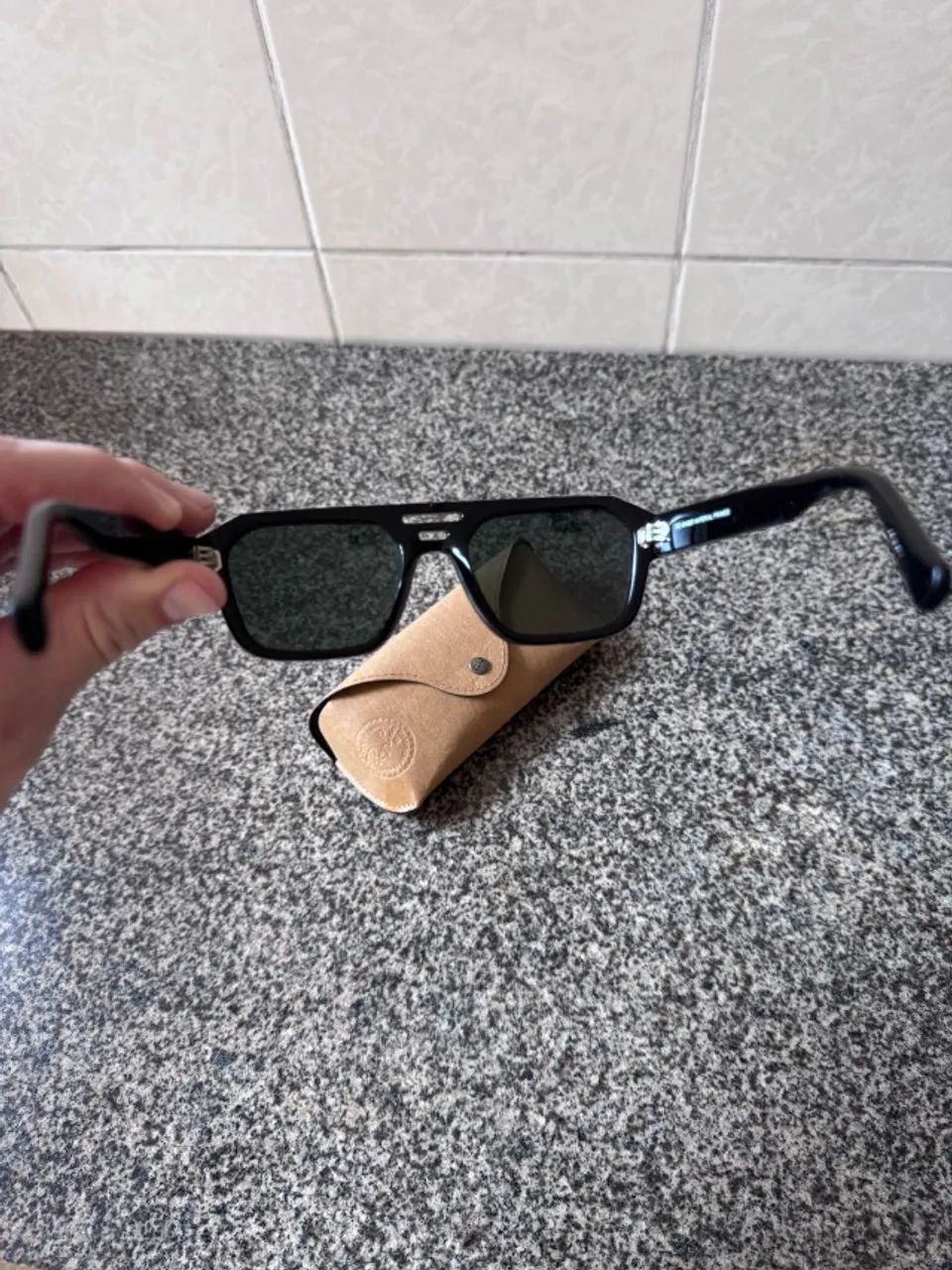 Óculos de Sol Ray-Ban Corrigan Original - Preto - Foto 5